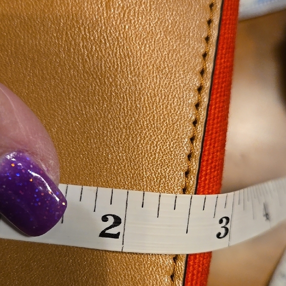 Michael Kors Red Toiletry Bag with Dome Shape and Textured Canvas - Picture 13 of 13